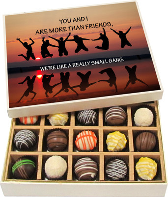 Chocholik Friendship Gift - You And I Are More Than Friends - Dark, Milk, White Chocolate - 20pc Truffles(300 g)
Chocholik Friendship Gift - You And I Are More Than Friends - Dark, Milk, White Chocolate - 20pc Truffles(300 g)
