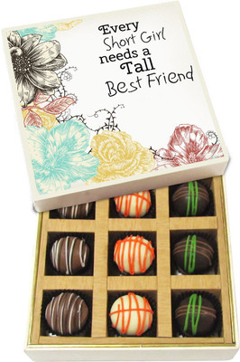 Chocholik Friendship Gift - Every Short Girl Need a Tall Best Friend - Dark, Milk, White Chocolate - 9pc Truffles(135 g)
Chocholik Friendship Gift - Every Short Girl Need a Tall Best Friend - Dark, Milk, White Chocolate - 9pc Truffles(135 g)
