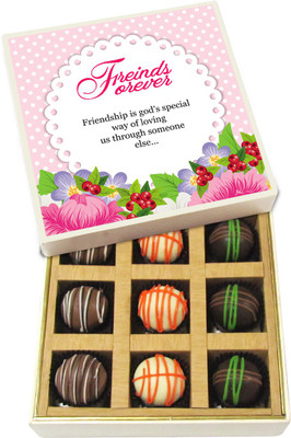 Chocholik Friendship Gift - Friendship Is God's Special - Dark, Milk, White Chocolate - 9pc Truffles(135 g)
Chocholik Friendship Gift - Friendship Is God's Special - Dark, Milk, White Chocolate - 9pc Truffles(135 g)