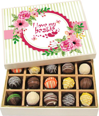 Chocholik Friendship Gift - I Love My Bestie - Dark, Milk, White Chocolate - 20pc Truffles(300 g)
Chocholik Friendship Gift - I Love My Bestie - Dark, Milk, White Chocolate - 20pc Truffles(300 g)
