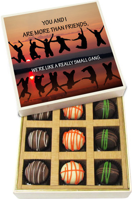 Chocholik Friendship Gift - You And I Are More Than Friends - Dark, Milk, White Chocolate - 9pc Truffles(135 g)
Chocholik Friendship Gift - You And I Are More Than Friends - Dark, Milk, White Chocolate - 9pc Truffles(135 g)