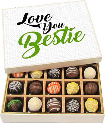 Chocholik Friendship Gift - Love You Bestie - Dark, Milk, White Chocolate - 20pc Truffles(300 g)
Chocholik Friendship Gift - Love You Bestie - Dark, Milk, White Chocolate - 20pc Truffles(300 g)