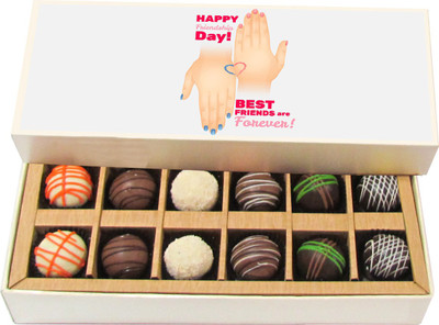 Chocholik Friendship Gift - Best Friends Are Forever - Dark, Milk, White Chocolate - 12pc Truffles(180 g)
Chocholik Friendship Gift - Best Friends Are Forever - Dark, Milk, White Chocolate - 12pc Truffles(180 g)