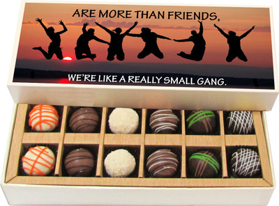 Chocholik Friendship Gift - You And I Are More Than Friends - Dark, Milk, White Chocolate - 12pc Truffles(180 g)
Chocholik Friendship Gift - You And I Are More Than Friends - Dark, Milk, White Chocolate - 12pc Truffles(180 g)