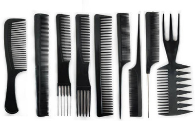Fully All Types Design And Styling Hair Combs For Home And Parlour Use, Set Of 9, Black
Fully All Types Design And Styling Hair Combs For Home And Parlour Use, Set Of 9, Black