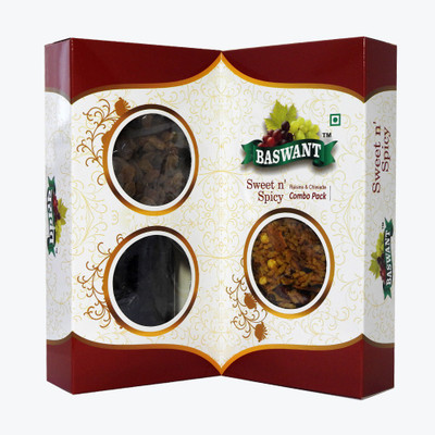 Baswant Sweet N Spicy Combo of Raisins & Nashik Chivda - 750 grams Raisins(750 g, Box)
Baswant Sweet N Spicy Combo of Raisins & Nashik Chivda - 750 grams Raisins(750 g, Box)