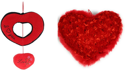 DINAARKAN VALENTINE SPECIAL COMBO OF HANGING HEARTS WITH SOUND 30 cm AND ROSE HEART SHAPED CUSHION SOFT TOY WITH SOUND 44 cm - 34 cm(Red)
DINAARKAN VALENTINE SPECIAL COMBO OF HANGING HEARTS WITH SOUND 30 cm AND ROSE HEART SHAPED CUSHION SOFT TOY WITH SOUND 44 cm - 34 cm(Red)