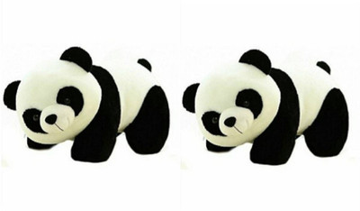 DINAARKAN SOFT TOY COMBO OF 2 PANDA 38 cm - 38 cm(Black, White)