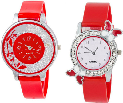 Rage Enterprise New Stylish Red Movable and Butterfly Dial Fancy Men & Women Watch - For Boys & Girls