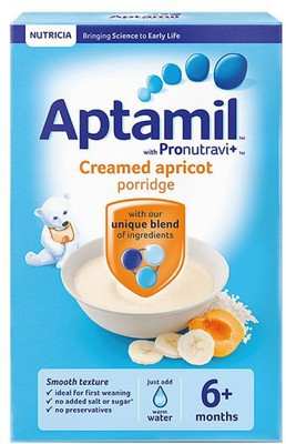 aptamil Creamed Apricot Porridge 125g Cereal(125 g, 6+ Months)