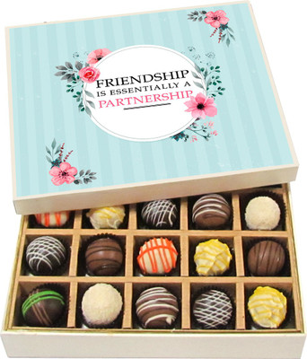 Chocholik Friendship Is Essentially a Partnership - Dark, Milk, White Chocolate Truffles - 20pc Truffles(300 g)