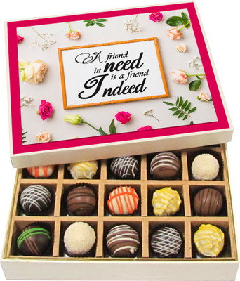 Chocholik A Friend in Need Is a Friend Indeed - Dark, Milk, White Chocolate Truffles - 20pc Truffles(300 g)
Chocholik A Friend in Need Is a Friend Indeed - Dark, Milk, White Chocolate Truffles - 20pc Truffles(300 g)