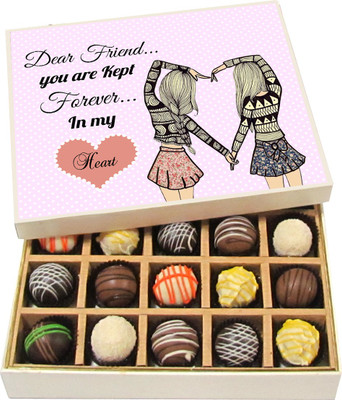 Chocholik Dear Friend...you Are Kept Forever - Dark, Milk, White Chocolate Truffles - 20pc Truffles(300 g)
Chocholik Dear Friend...you Are Kept Forever - Dark, Milk, White Chocolate Truffles - 20pc Truffles(300 g)