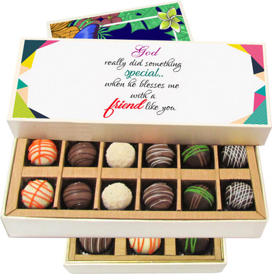 Chocholik God Really Did Something Special - Dark, Milk, White Chocolate Truffles - 12pc Truffles(180 g)
Chocholik God Really Did Something Special - Dark, Milk, White Chocolate Truffles - 12pc Truffles(180 g)