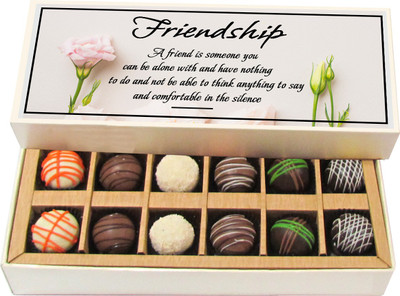 Chocholik If You Never Had Friend You Never Lived Life - Dark, Milk, White Chocolate Truffles - 12pc Truffles(180 g)
Chocholik If You Never Had Friend You Never Lived Life - Dark, Milk, White Chocolate Truffles - 12pc Truffles(180 g)