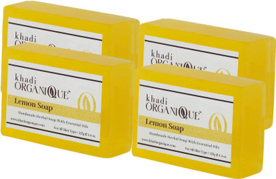 Khadi organique 'Khadi Organique Lemon Soap (Pack of 4) 01(500 g, Pack of 4)