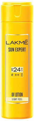 Lakme Sun Expert SPF 24 PA Fairness UV Sunscreen Lotion, 60ml - SPF 24 PA++(60 ml)
Lakme Sun Expert SPF 24 PA Fairness UV Sunscreen Lotion, 60ml - SPF 24 PA++(60 ml)