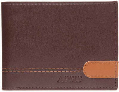 APSIS Men Brown Artificial Leather Wallet(6 Card Slots)