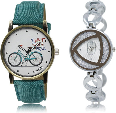 LOREM LR229-240 COMBO Silver & White Round Girl's Metal Bracelet & Leather Watch - For Women
LOREM LR229-240 COMBO Silver & White Round Girl's Metal Bracelet & Leather Watch - For Women