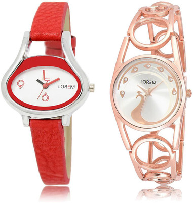 LOREM LR206-232 COMBO Silver & White Round & Oval Girl's Metal Bracelet & Leather Watch - For Women
LOREM LR206-232 COMBO Silver & White Round & Oval Girl's Metal Bracelet & Leather Watch - For Women