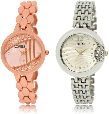 LOREM LR222-227 COMBO Silver & Rose Gold Round Girl's Metal Bracelet Watch - For Women
LOREM LR222-227 COMBO Silver & Rose Gold Round Girl's Metal Bracelet Watch - For Women