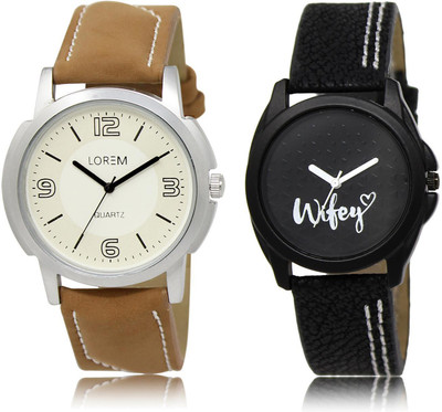 LOREM LR16-234 COMBO Black & White Round Boy's & Girl's Leather Watch - For Men & Women
LOREM LR16-234 COMBO Black & White Round Boy's & Girl's Leather Watch - For Men & Women