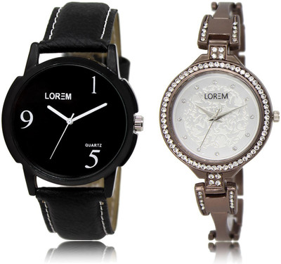 LOREM LR6-236 COMBO Silver & Black Round Boy's & Girl's Metal Bracelet & Leather Watch - For Men & Women
LOREM LR6-236 COMBO Silver & Black Round Boy's & Girl's Metal Bracelet & Leather Watch - For Men & Women