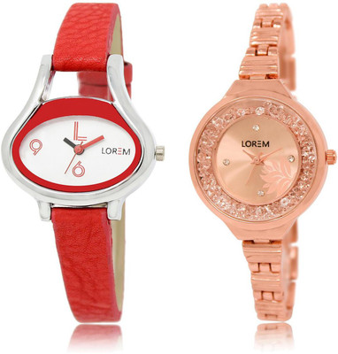 LOREM LR206-225 COMBO Rose Gold & White Round & Oval Girl's Metal Bracelet & Leather Watch - For Women
LOREM LR206-225 COMBO Rose Gold & White Round & Oval Girl's Metal Bracelet & Leather Watch - For Women