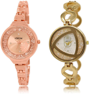 LOREM LR225-239 COMBO Silver & Rose Gold Round Girl's Metal Bracelet Watch - For Women
LOREM LR225-239 COMBO Silver & Rose Gold Round Girl's Metal Bracelet Watch - For Women