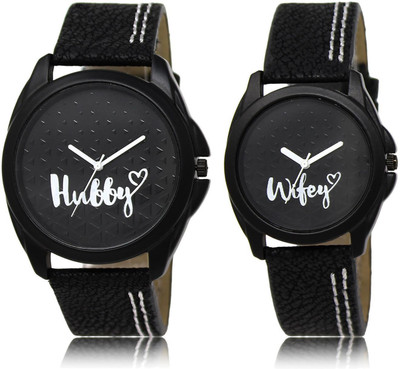 LOREM LR31-234 COMBO Black Round Boy's & Girl's Leather Watch - For Men & Women