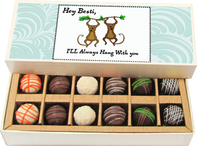 Chocholik Hey Besti, I’ll Always Hang With You - Dark, Milk, White Chocolate Truffles - 12pc Truffles(180 g)
Chocholik Hey Besti, I’ll Always Hang With You - Dark, Milk, White Chocolate Truffles - 12pc Truffles(180 g)