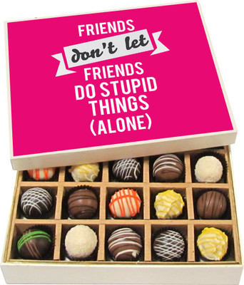 Chocholik Friends Do Stupid Things - Dark, Milk, White Chocolate Truffles - 20pc Truffles(300 g)
Chocholik Friends Do Stupid Things - Dark, Milk, White Chocolate Truffles - 20pc Truffles(300 g)