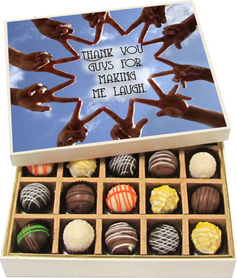 Chocholik Thank You Guys For Making Me Laugh - Dark, Milk, White Chocolate Truffles - 20pc Truffles(300 g)
Chocholik Thank You Guys For Making Me Laugh - Dark, Milk, White Chocolate Truffles - 20pc Truffles(300 g)