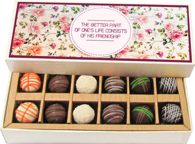 Chocholik The Better Part of One's Life Consists - Dark, Milk, White Chocolate Truffles - 12pc Truffles(180 g)
Chocholik The Better Part of One's Life Consists - Dark, Milk, White Chocolate Truffles - 12pc Truffles(180 g)