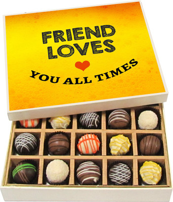 Chocholik Friend Loves You All Time - Dark, Milk, White Chocolate Truffles - 20pc Truffles(300 g)
Chocholik Friend Loves You All Time - Dark, Milk, White Chocolate Truffles - 20pc Truffles(300 g)