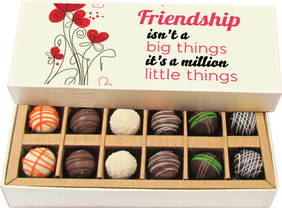 Chocholik Friendship a Million Little Things - Dark, Milk, White Chocolate Truffles - 12pc Truffles(180 g)
Chocholik Friendship a Million Little Things - Dark, Milk, White Chocolate Truffles - 12pc Truffles(180 g)