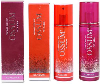 OSSUM ROMANCE BODY PERFUME MIST 115 ML + BLOSSOM BODY PERFUME MIST 115 ML Deodorant Spray - For Men & Women(230 ml, Pack of 2)
OSSUM ROMANCE BODY PERFUME MIST 115 ML + BLOSSOM BODY PERFUME MIST 115 ML Deodorant Spray - For Men & Women(230 ml, Pack of 2)