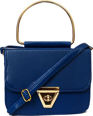 RISH Women Evening/Party, Casual Blue PU Sling Bag
