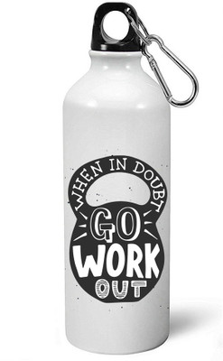 MUGKIN Special Light weight Sports Aluminium Bottle / Sipper 750 ml Sipper(Pack of 1, White)