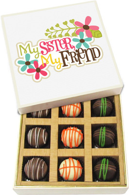 Chocholik Rakshabandhan Gift Box - My Sister My Friend - Dark, Milk, White Chocolate Truffles - 9pc Truffles(135 g)
Chocholik Rakshabandhan Gift Box - My Sister My Friend - Dark, Milk, White Chocolate Truffles - 9pc Truffles(135 g)