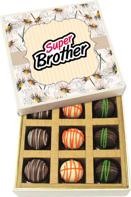 Chocholik Rakshabandhan Gift Box - Super Brother - Dark, Milk, White Chocolate Truffles - 9pc Truffles(135 g)
Chocholik Rakshabandhan Gift Box - Super Brother - Dark, Milk, White Chocolate Truffles - 9pc Truffles(135 g)