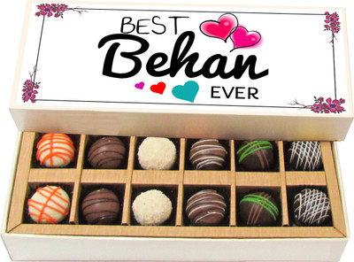 Chocholik Rakshabandhan Gift Box - Best Behan Ever - Dark, Milk, White Chocolate Truffles - 12pc Truffles(180 g)
Chocholik Rakshabandhan Gift Box - Best Behan Ever - Dark, Milk, White Chocolate Truffles - 12pc Truffles(180 g)
