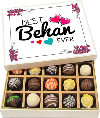 Chocholik Rakshabandhan Gift Box - Best Behan Ever - Dark, Milk, White Chocolate Truffles - 20pc Truffles(300 g)
Chocholik Rakshabandhan Gift Box - Best Behan Ever - Dark, Milk, White Chocolate Truffles - 20pc Truffles(300 g)