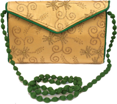 HS Bag's Party Beige, Gold Clutch