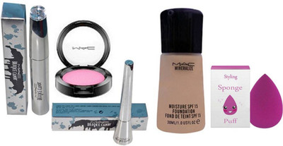Styling Sponge Puff With Mac Brooke Candy Eyeliner with mascara & mineralize foundation & pink shade blusher(Set of 5)
Styling Sponge Puff With Mac Brooke Candy Eyeliner with mascara & mineralize foundation & pink shade blusher(Set of 5)