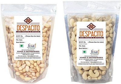 Despacito Combo Pack of Pistachios(Pista) & Cashew (kaju) (200G each) Pistachios, Cashews(400 g, Pouch)
Despacito Combo Pack of Pistachios(Pista) & Cashew (kaju) (200G each) Pistachios, Cashews(400 g, Pouch)