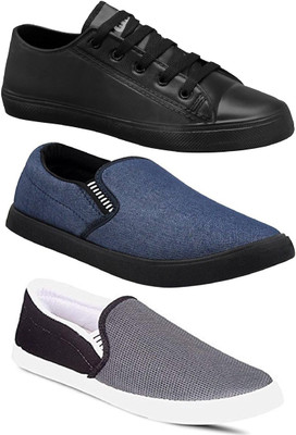 Chevit Pack of 3 Casual Shoes (Loafers) Sneakers For Men (Black, Blue, Grey) Sneakers For Men(Black, Blue, Grey
Chevit Pack of 3 Casual Shoes (Loafers) Sneakers For Men (Black, Blue, Grey) Sneakers For Men(Black, Blue, Grey