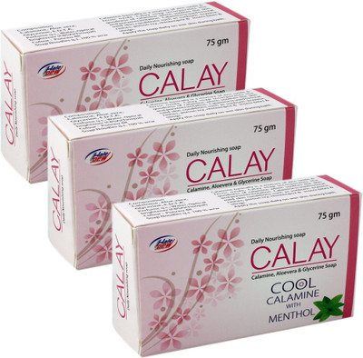 Calay Calamine , Aloevera & Glycerine Soap(225 g, Pack of 3)