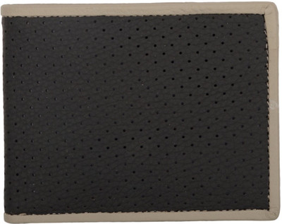 Kan Men Black Genuine Leather Wallet(5 Card Slots)
