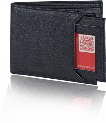 LANDER Boys Black Artificial Leather Wallet(6 Card Slots)